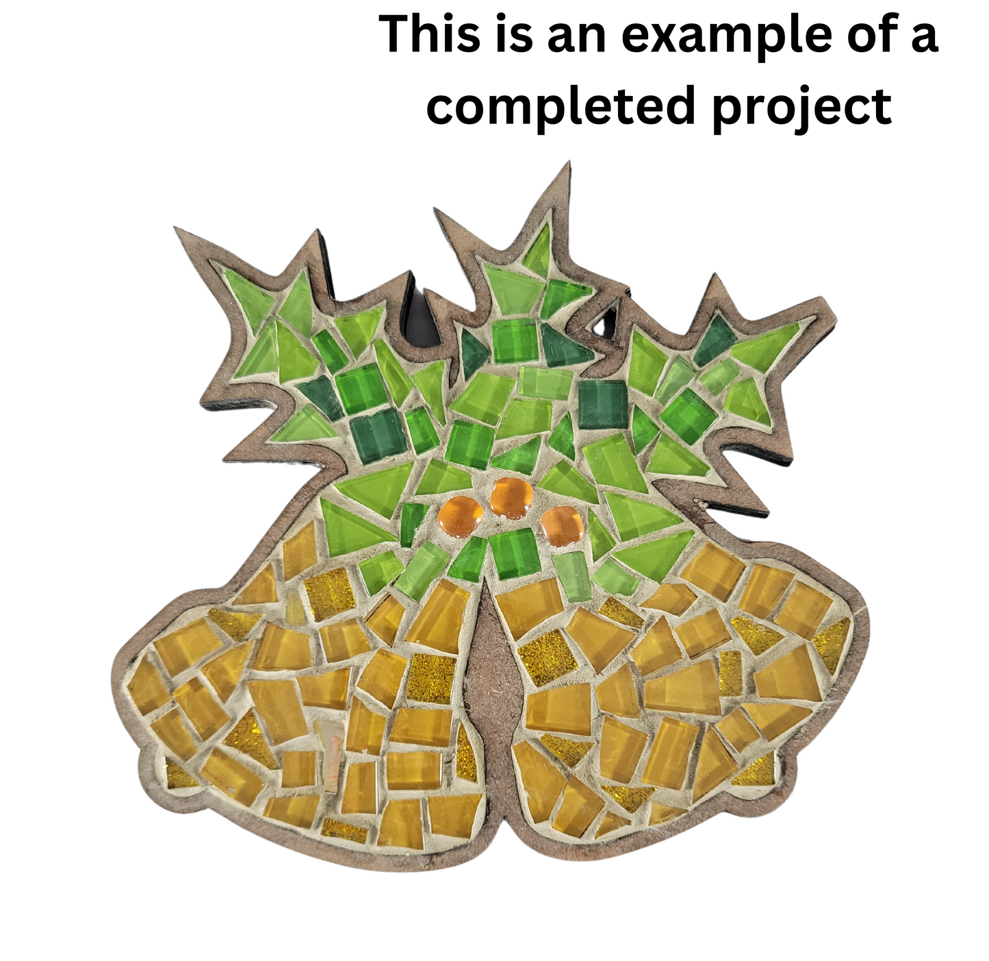 Mosaic Art Kit - Christmas Bells with Mistletoe