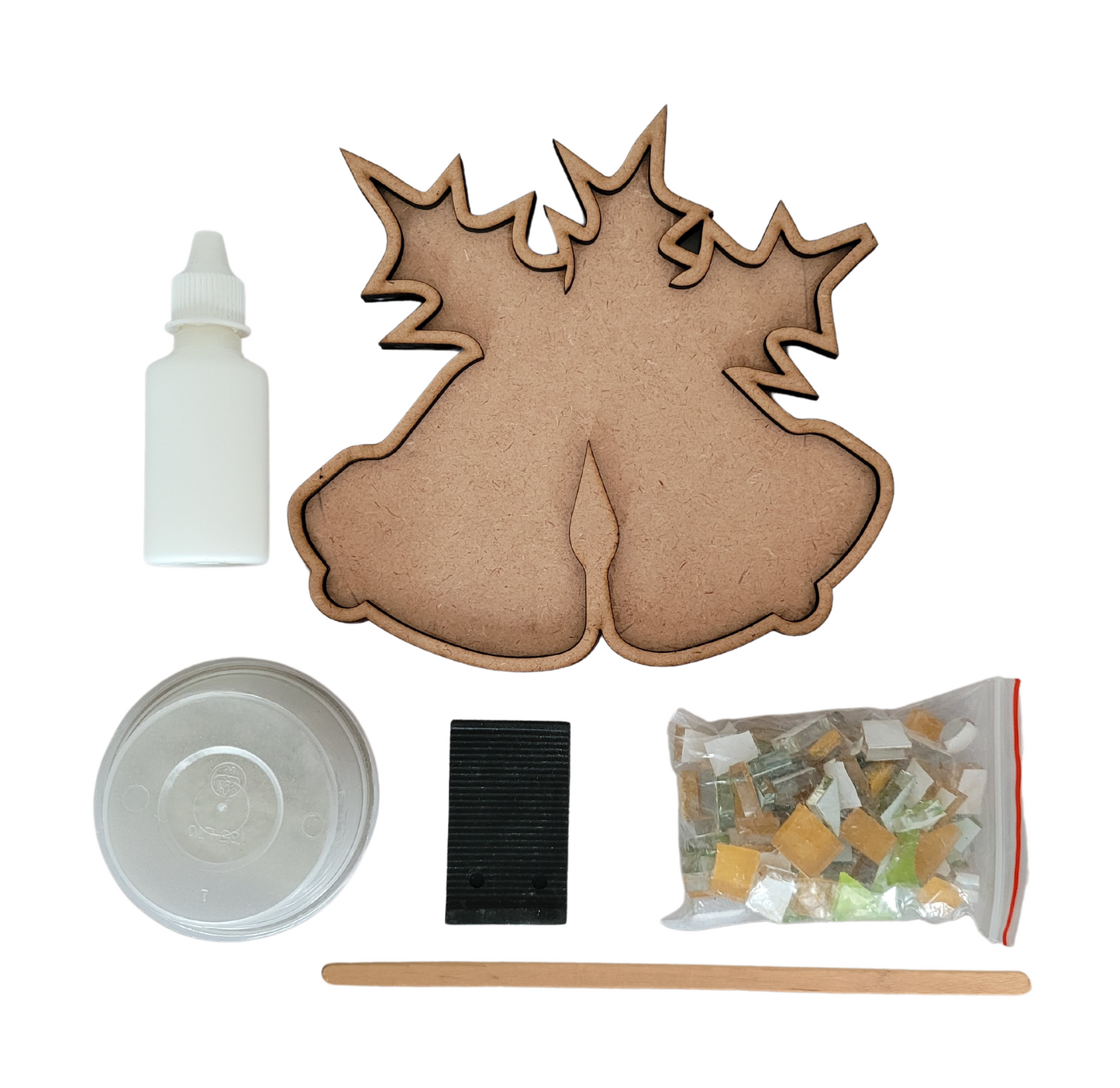 Mosaic Art Kit - Christmas Bells with Mistletoe