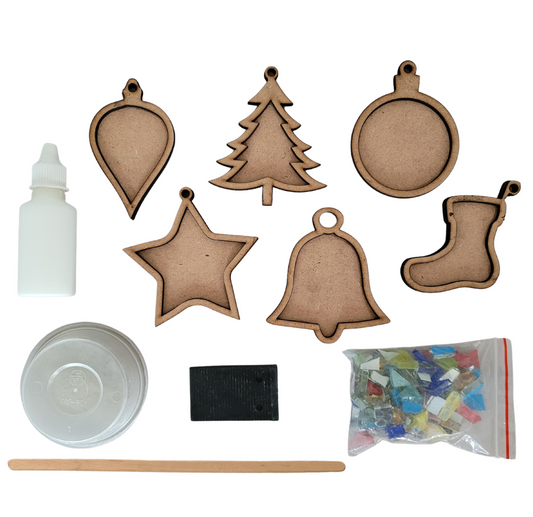 Mosaic Art Kit - Christmas Tree Ornaments