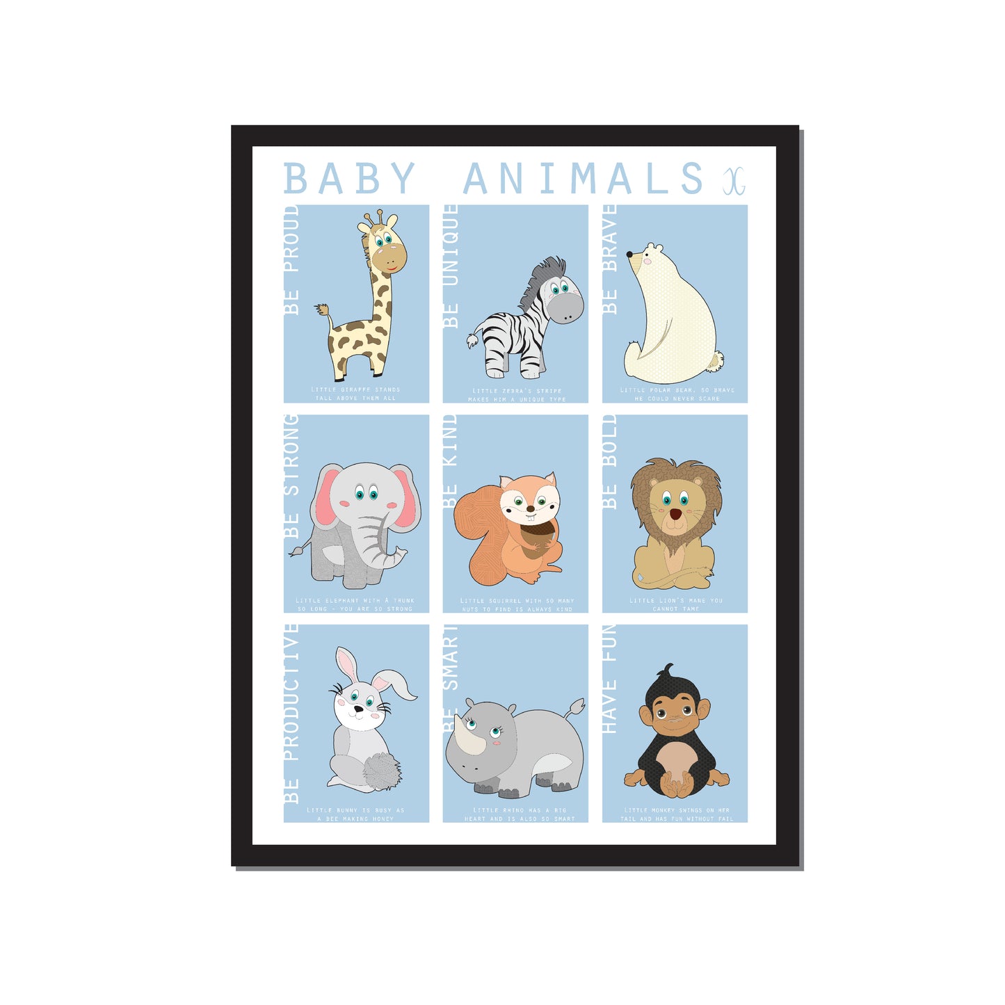 Animal Poster - Blue