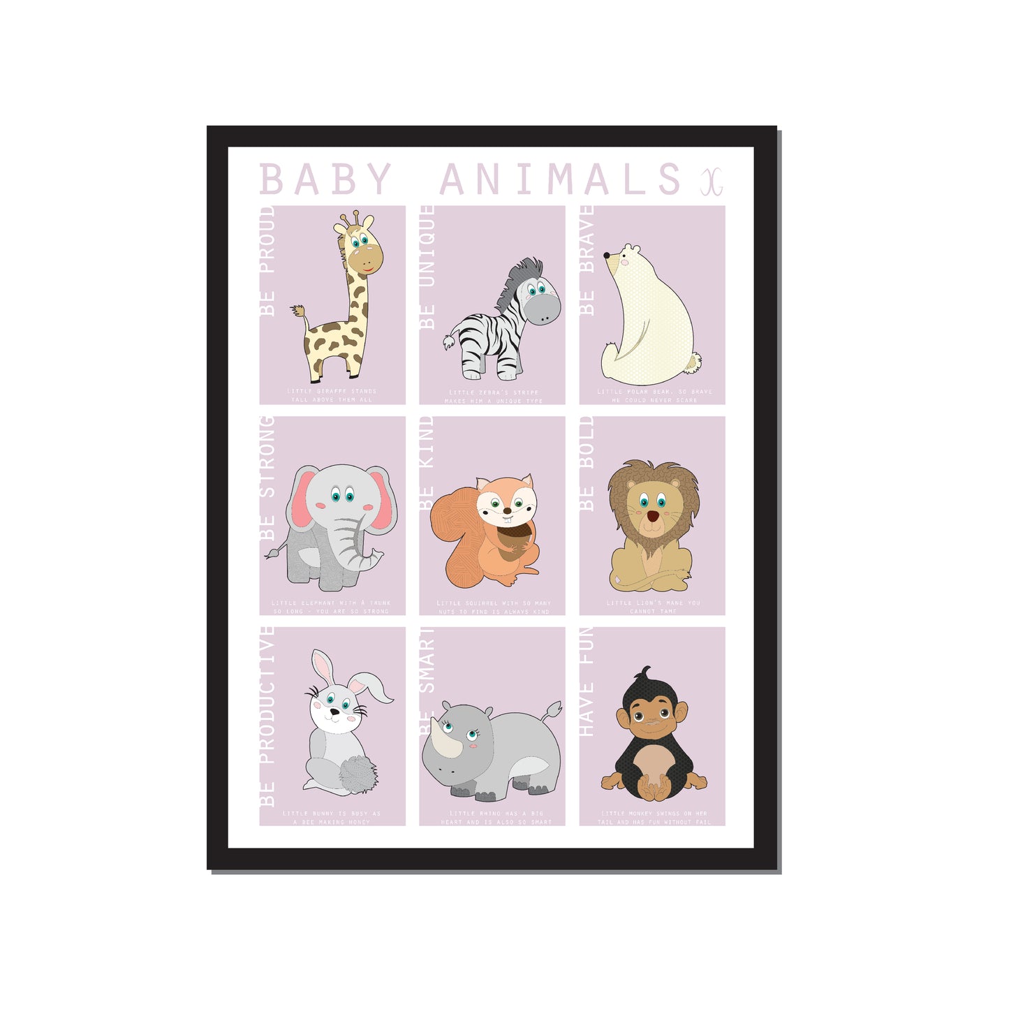 Animal Poster - Pink