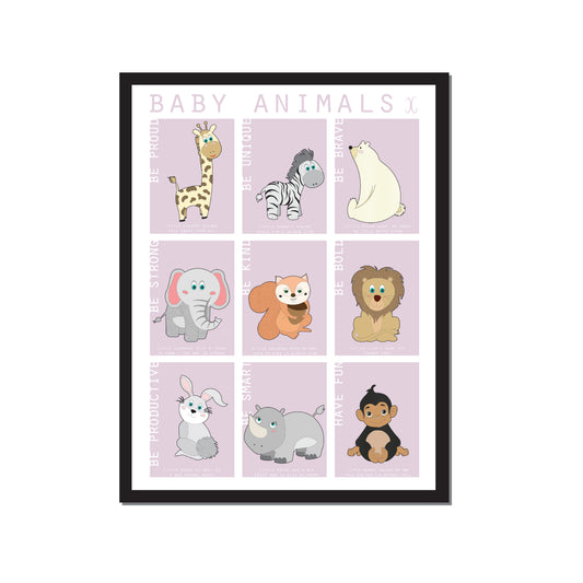 Animal Poster - Pink