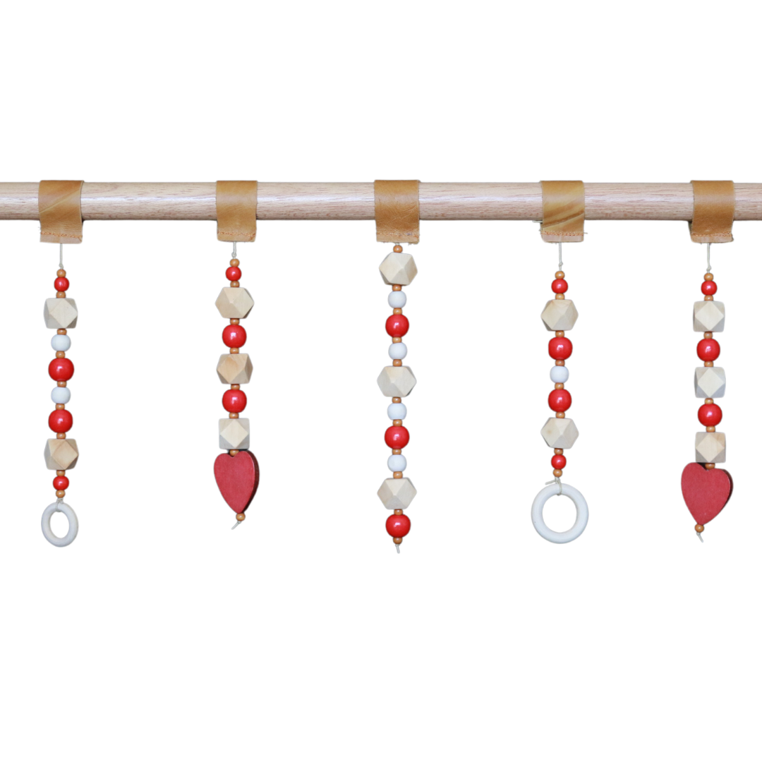 Wooden Beaded Dangle toys by Two Eddyphants – handmade in South Africa