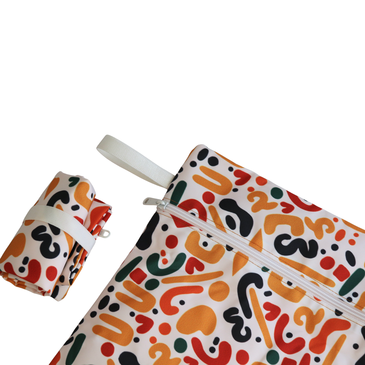 Two Eddyphants reusable washable wet bags for swimming, travel, gym and everyday family use