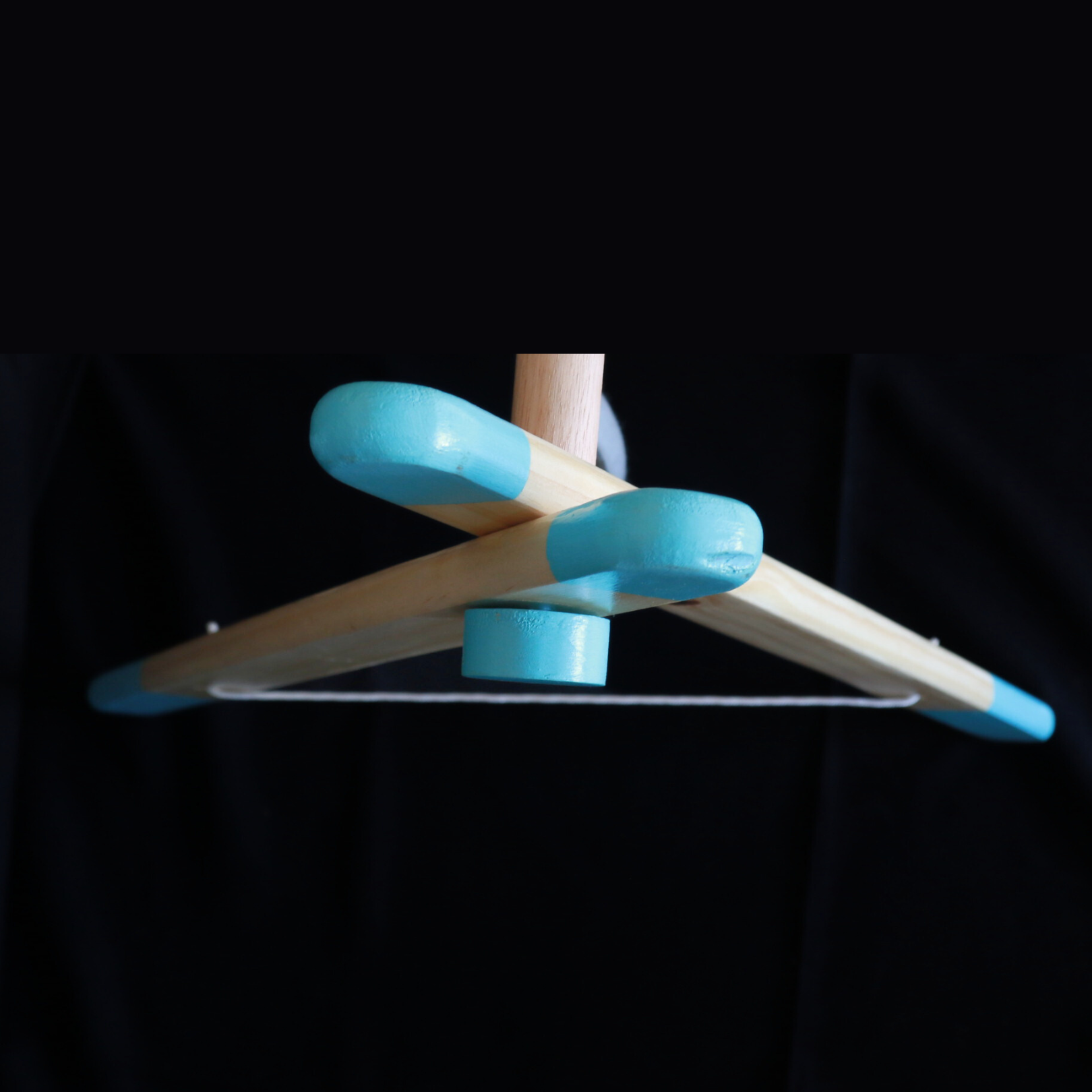 Blue Sustainable wooden baby activity gym with travel bag, made locally by Two Eddyphants South Africa