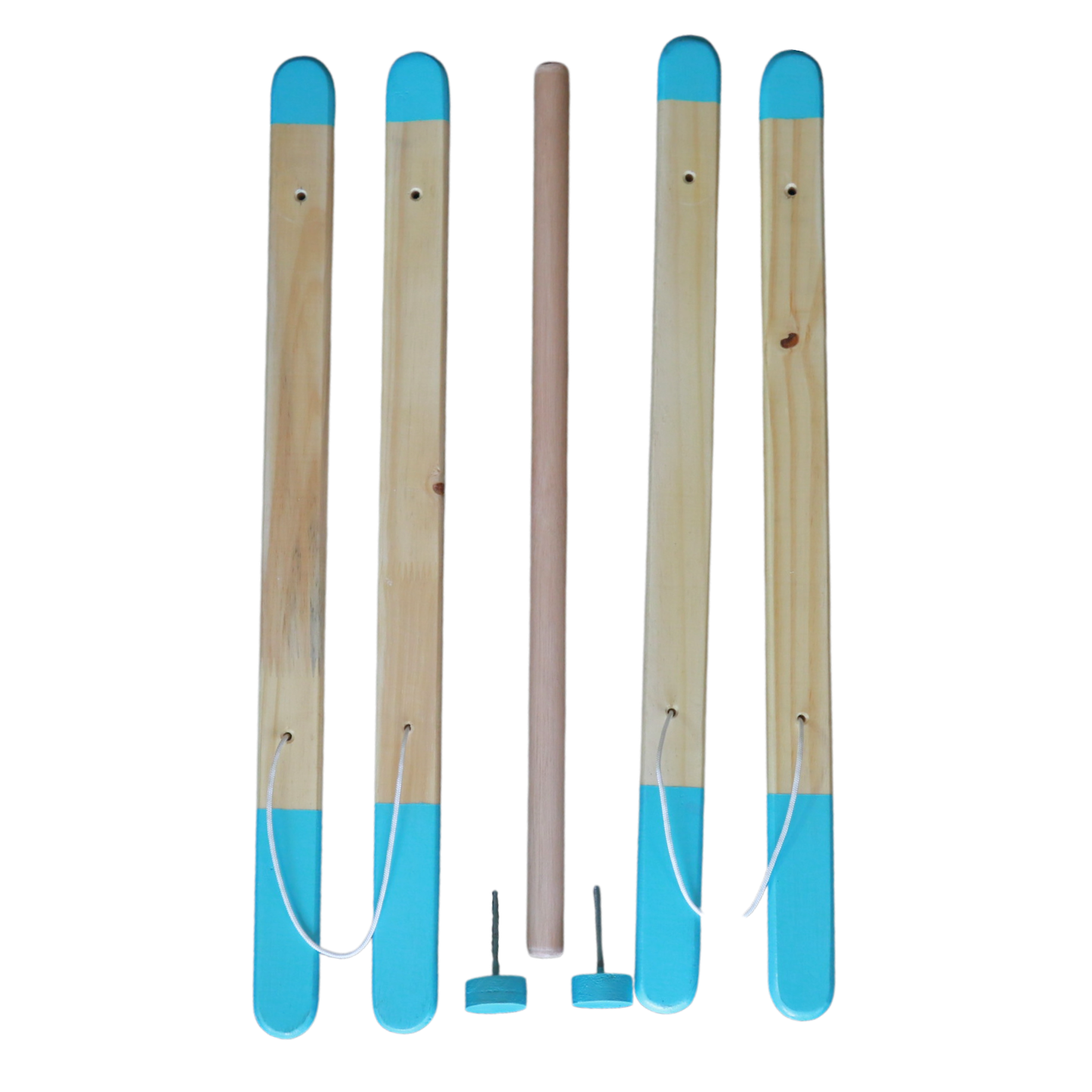 Blue Sustainable wooden baby activity gym with travel bag, made locally by Two Eddyphants South Africa