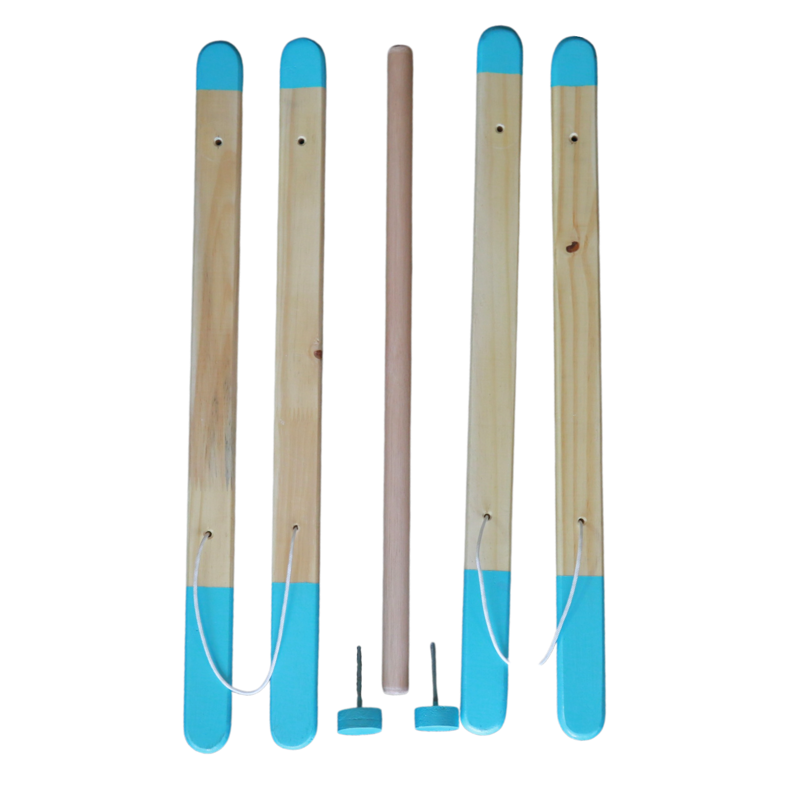 Blue Sustainable wooden baby activity gym with travel bag, made locally by Two Eddyphants South Africa