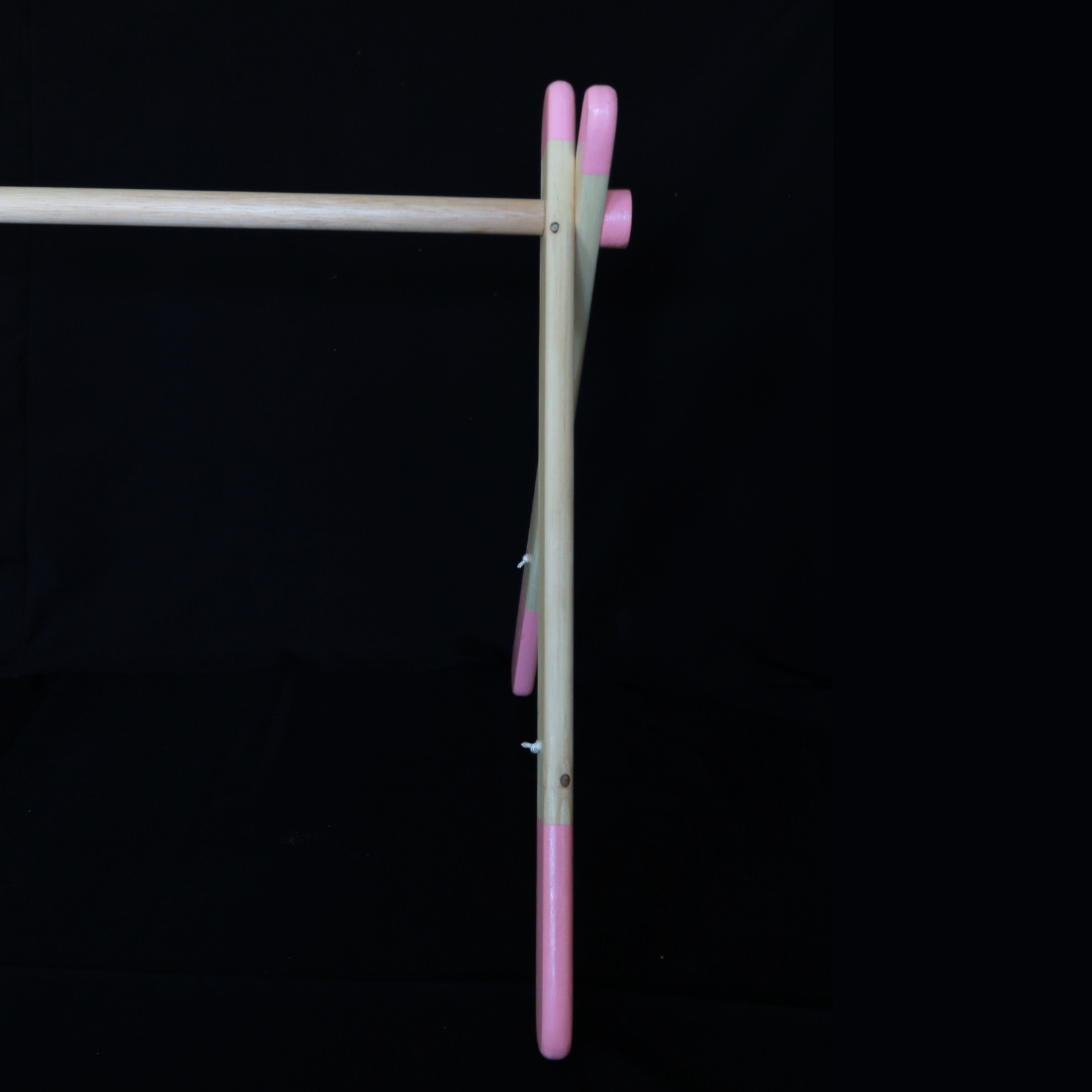 Pink Sustainable wooden baby activity gym with travel bag, made locally by Two Eddyphants South Africa