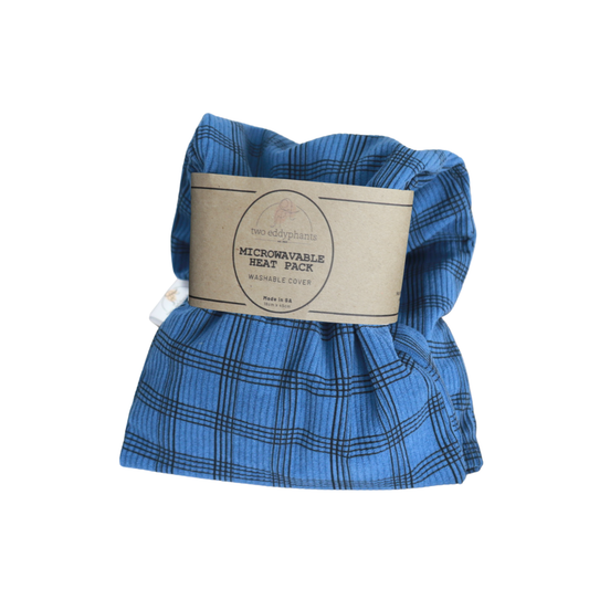 Natural grain heat pack/hottie with washable cover relieves pain in neck, shoulder and back. This bean bag can also be used for cold therapy. Made locally in Johannesburg South Africa by Two Eddyphants