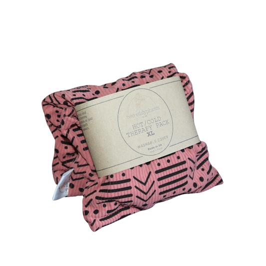 Natural grain heat pack/hottie with washable cover relieves pain in neck, shoulder and back. This bean bag can also be used for cold therapy. Made locally in Johannesburg South Africa by Two Eddyphants
