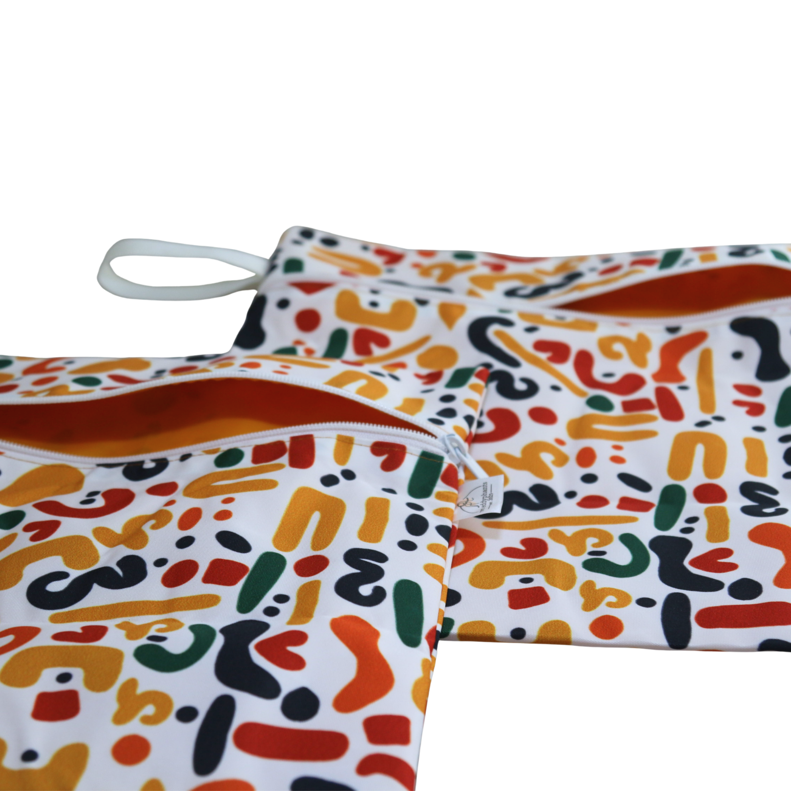 Two Eddyphants reusable wet bag roll up for swimwear, towels and travel
