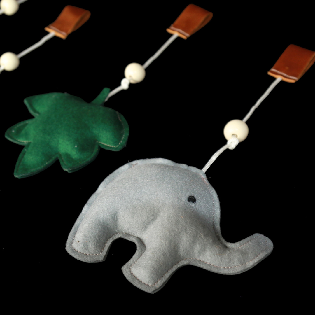 Wooden baby gym with safari animals by Two Eddyphants – handmade in South Africa