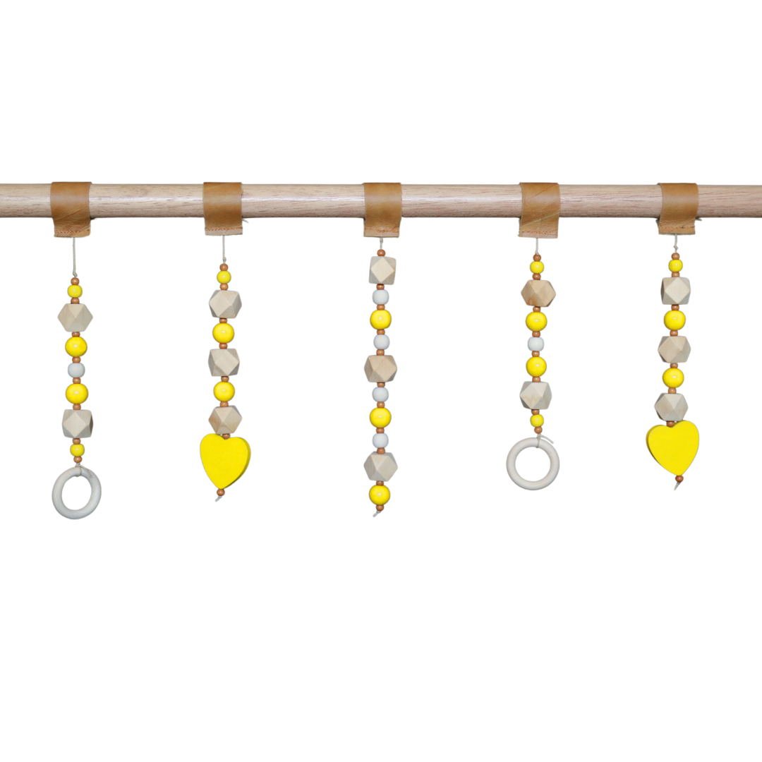 Wooden Beaded Dangle toys by Two Eddyphants – handmade in South Africa